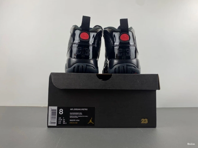Bmlin Jordan Air Bred 9 302370-014 Retro Patent 0814